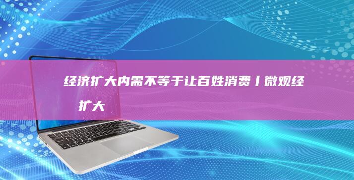 经济 扩大内需不等于让百姓消费丨微 观 (经济扩大内需的例子)