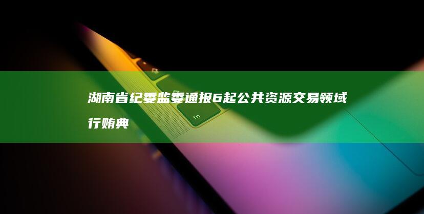 湖南省纪委监委通报6起公共资源交易领域行贿典型案例 (湖南省纪检监察六室主任)