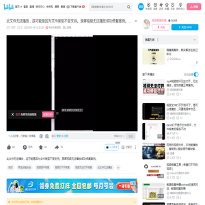 此文件无法播放，这可能是因为文件类型不受支持。录屏视频无法播放成功修复案例。视频无法打开如何修复？_哔哩哔哩_bilibili