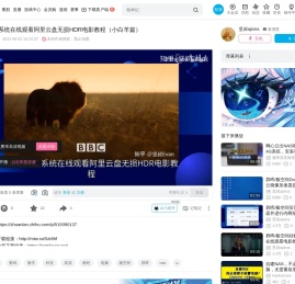 WIN/MAC 系统在线观看阿里云盘无损HDR电影教程（小白羊篇）_哔哩哔哩_bilibili